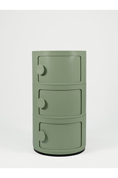 Aryaco Kids Flow 3 Çekmeceli Komodin-Su Yeşili