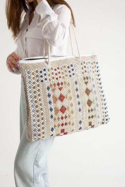 Moda Devrin Τσάντα παραλίας για πικνίκ Travel Market με μοτίβο μεγάλου μεγέθους (Μεταβλητή Μοτίβο)