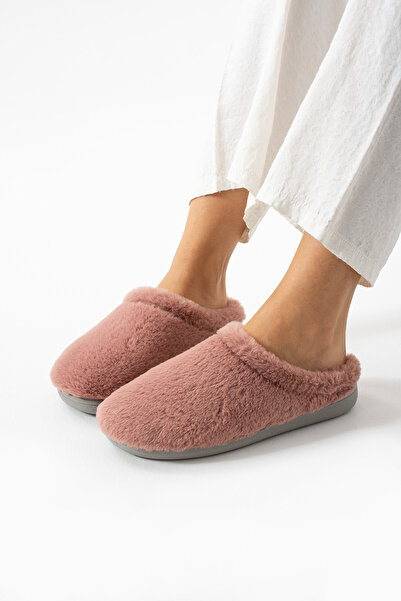 Moda Devrin Gz14670 Dried Rose Plush Women's House Slippers