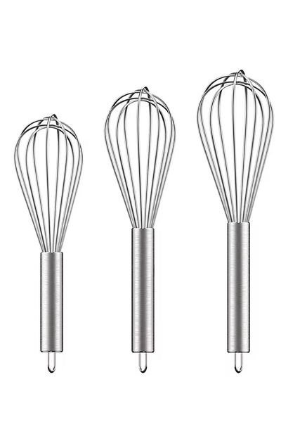 BEYZANA Stainless Steel Set of 3 Whisks Practical Egg Sauce Mixer and Whisk