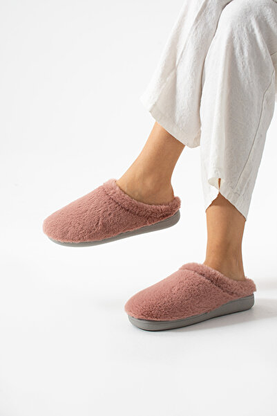 Moda Devrin Gz14670 Dried Rose Plush Women's House Slippers