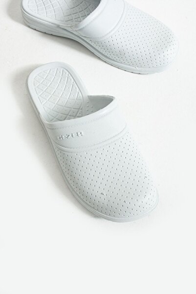 Moda Devrin Gz9601 Бели затворени предни чехли за баня с нехлъзгаща се подметка за балкон, градина (печатът е променлив)