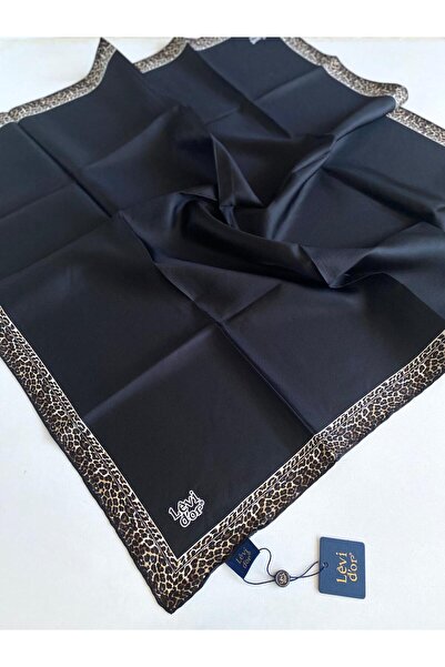 Levidor Tivil Чистий шовковий шарф 49219 Чорний змішаний візерунок