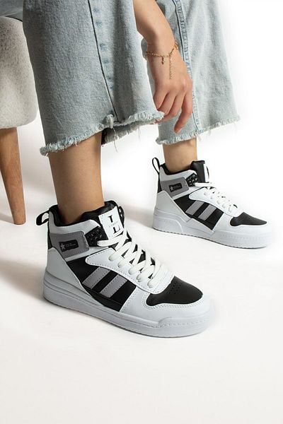 Lubrand White Gray High Top Sneakers Basketball Shoes