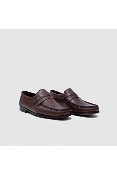 TOGO Kahverengi Hakiki Deri Erkek Rok Ayakkabı [052277] - Köseli Taban