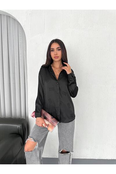 JESSE STORY Saténová dámská košile s vlastním vzorem 75 cm