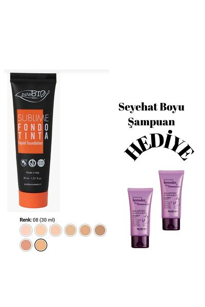 purobıocosmetics كريم أساس نباتي وعضوي |   إخفاء عالي |   لمسة نهائية غير لامعة |   مقاوم للماء 08