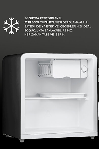 Dijitsu Db80rbl Retro Siyah Mini Buzdolabı