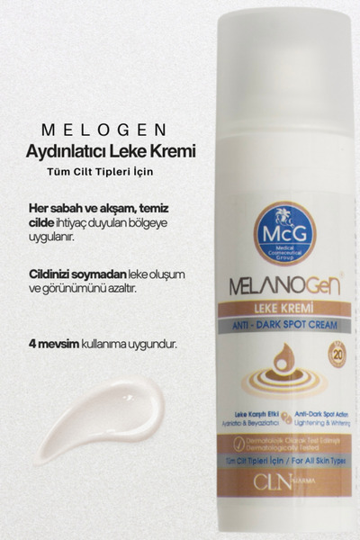Melanogen Aydınlatıcı Leke Kremi 30 ml