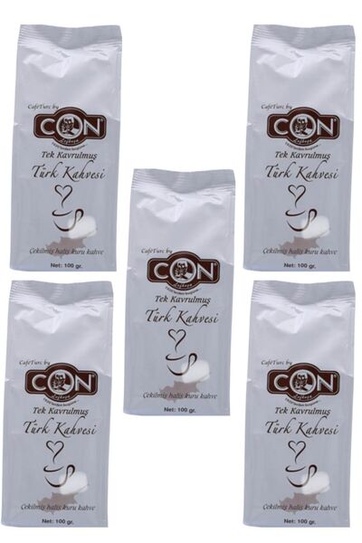 CON KAHVE Tek Kavrulmuş 100 Gr ( 5 Adet)
