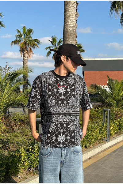 serline Bandana Baskılı Oversize T-shirt