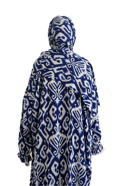 ARMİZA One Piece Cotton, Shawl and Lace Children's Prayer and Umrah Dress (11-15 Years)