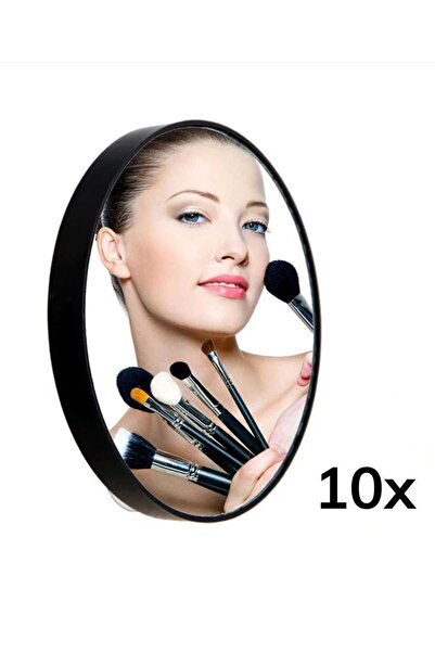 lawrenceshop 10x Büyüteçli Vantuzlu Kullanışlı Çukur Ayna Makyaj Tıraş Aynası