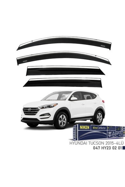 Niken Hyundai Tucson Kromlu Cam Rüzgarlığı 4lü Set 2015 2020