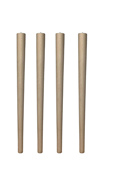 HAMADEX Picioare de mobilier din lemn de 65 cm, picior conic, lux brut (4 buc...