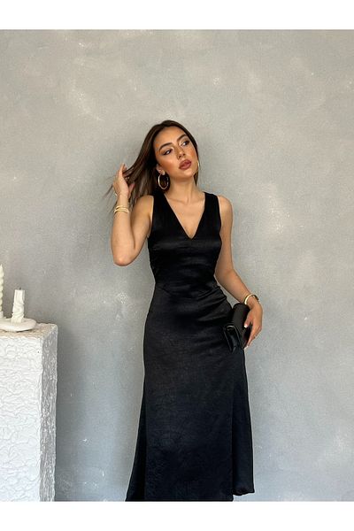 Nesil Kıraçlı Satin Midi Special Occasion Graduation Engagement Evening Dress Women's Dress
