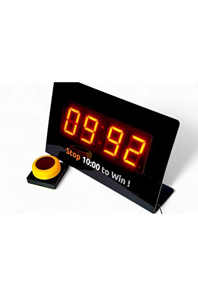 SANEC Dijital Kronometre, Zamanlayıcı, 10 Saniye Durdurma Oyunu, Challenge, Meydan Okuma (Kasa Ölçüsü: 15x