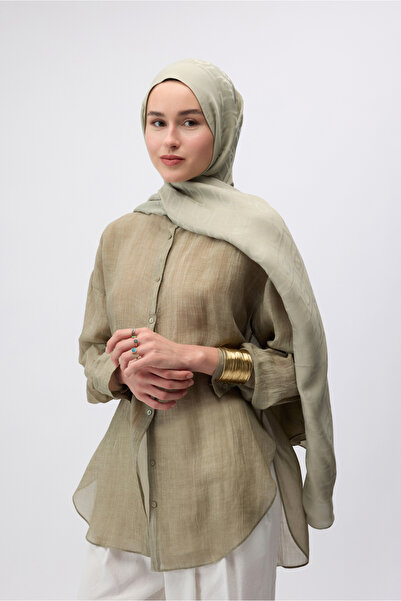 Qef Silk Jacquard Monogram Shawl Sand Beige