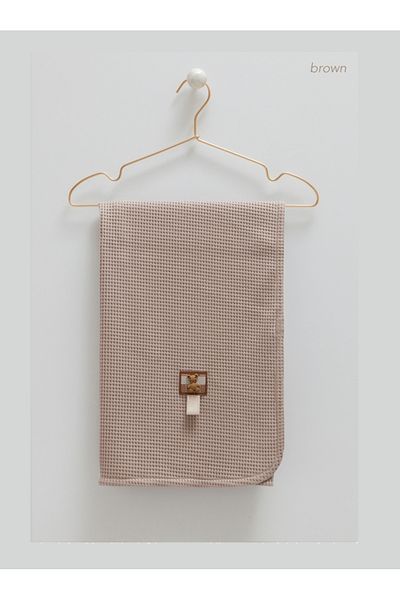 Caramell Barbosa Waffle Fabric Baby Blanket Btu1628 (95 X 95 cm) New Season 2025 Brown