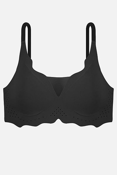 Wonna Ghost Laser Cut Seamless Bra Without Underwire - Non-Support - 2813 - Black