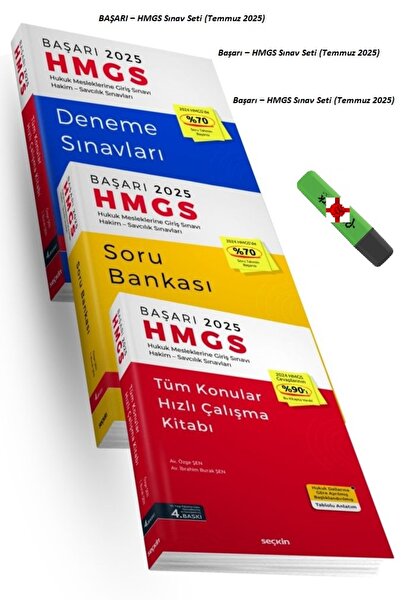 Seçkin Yayıncılık Başarı –2025 HMGS Konu Soru Bankası Deneme Sınav Seti (3 Ki...