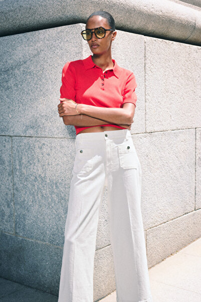 H&M Wide High Ankle Jeans