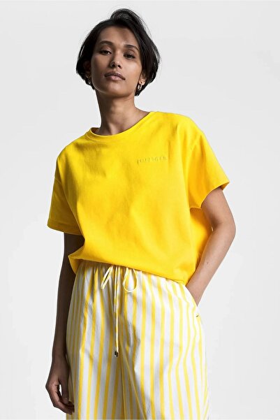 Tommy Hilfiger Kadın T-Shırt MRDN RLX BRIGHT HILFIGER C-NK SS