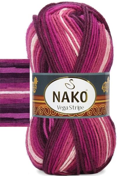 NAKO Πλεκτό νήμα Vega Stripe Marbled 82413