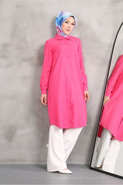Kirazgym Long Shirt Tunic in Poplin Fabric