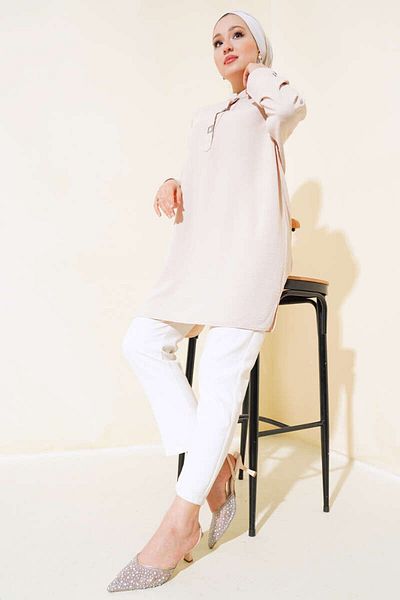 Kirazgym Chief Collar Square Buttoned Tunic