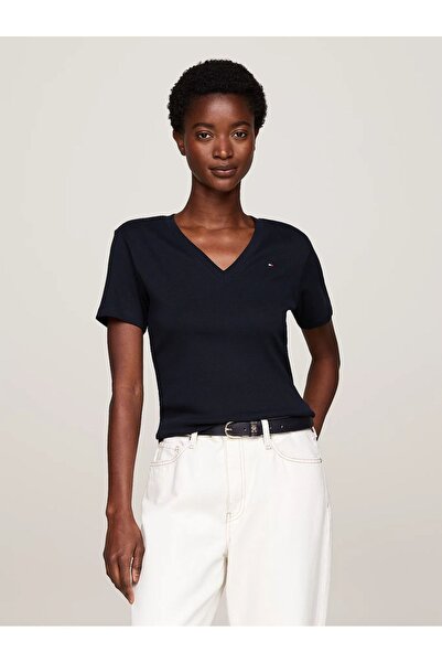 Tommy Hilfiger V Yaka  Tişört