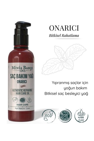 Minia Bahçe Bitki ve Sanat Atölyesi 100ml Repairing Hair Care Oil - 100% Natural and Additive-free