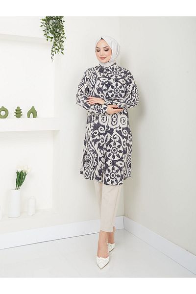 Kirazgym Mandala Patterned Viscose Tunic