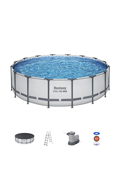 BESTWAY 5612Z Steel Pro MAX Prefabrik Yer Üstü Çember Havuz Seti 4,88 m x 1,22 m
