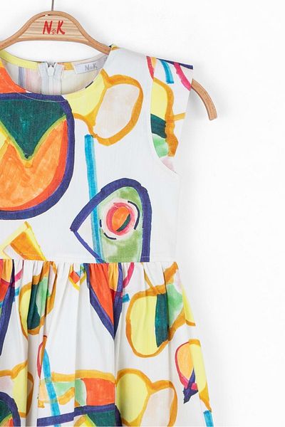 nk kids Rainbow Dress Ecru