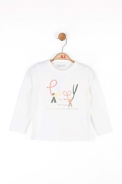 nk kids Tricou Ecru pentru fete