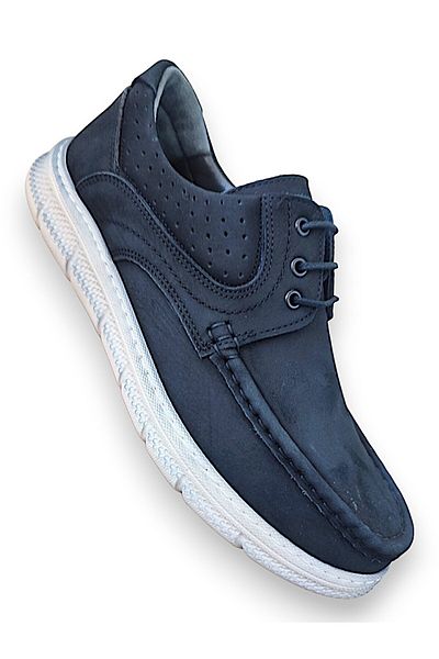 BİRKAN Birkan 4071 Black Genuine Leather Lightweight Comfortable Casual Shoes