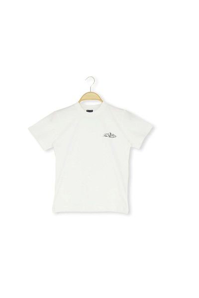 atabay Mountain Printed 36/1 Single Jersey Men's T-Shirt Ecru
