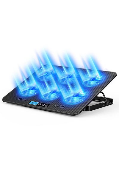 VENTLEX Gaming Laptop Cooler and Laptop Stand with 5 Adjustment Levels, Compatibility 10-18 Inch Black