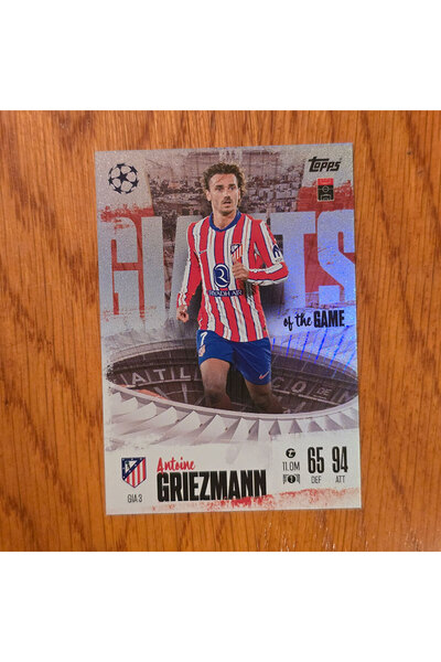 Topps بطاقة لعبة رجل اللعبة أنطوان غريزمان