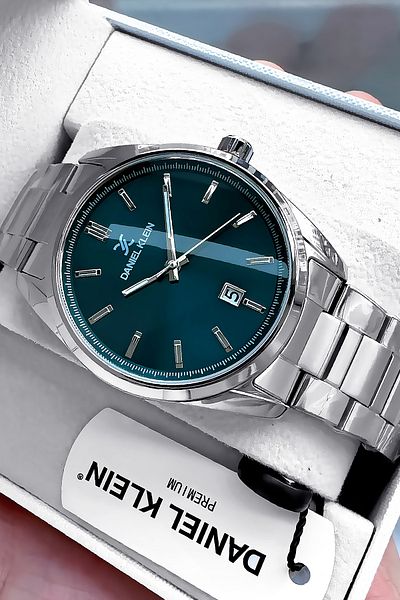 Daniel Klein Men's Wristwatch 3 Atm Waterproof Silver Color * Steel Cord Bracelet Dke2055C1