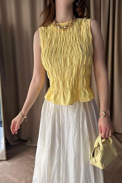 lizge giyim ARMLESS CROP BLUZ