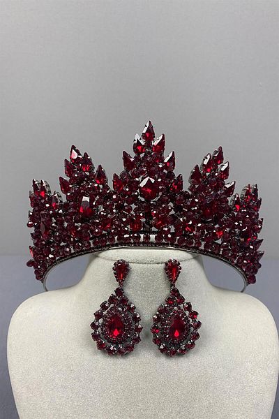 Hayalperest boncuk Lotus Bead Embroidered Bridal Henna Crown