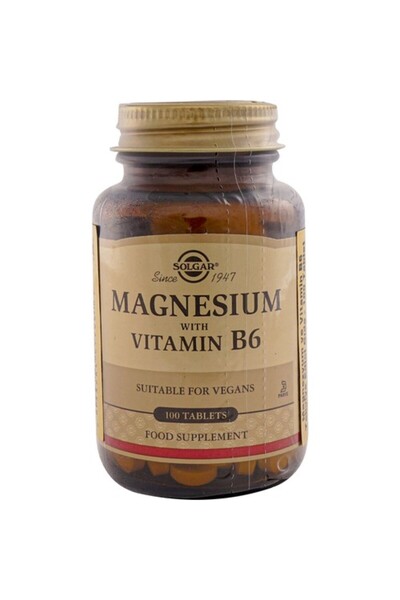 Solgar Magnesium Vitamin B6 Magnezyum Takviyesi 100 Tablet
