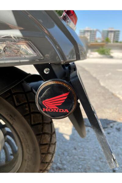 CEBECİOTO ملصق هوندا أحمر مخطط على شكل قطرة 5 × 5 مكون من قطعتين ملحقات المحر...