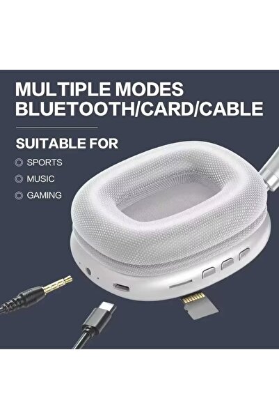 pukotech P9 Kablosuz 5.0 Bluetooth Kulaklık Üst Baş Yapısı Süngerli 400mA pil 10 saat müzik çalma.