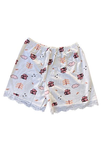 BUTİK1AVM Women's Pajama Bottoms Shorts Boxer Cotton Ultra Stretchy Comfortable Fabric Patterned