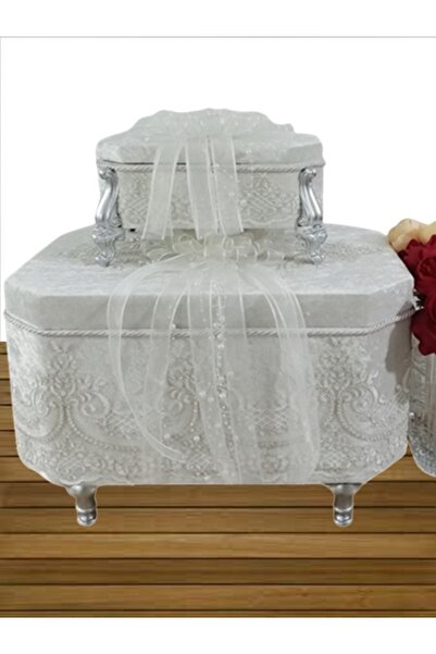 Sandık Dünyası Söz Nişan Bohça Gelin Damat Çeyiz Sandığı 2li 0327