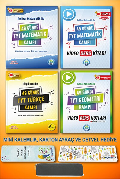 REHBER MATEMATİK YAYINLARI Rehber Matematik ve Rüştü Hoca ile 49 Günde TYT Ka...