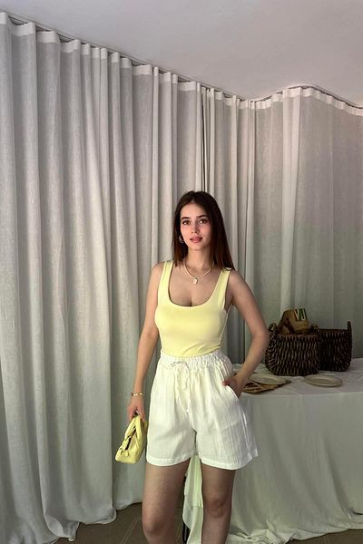 lizge giyim Thick Strap U-Neck Tank